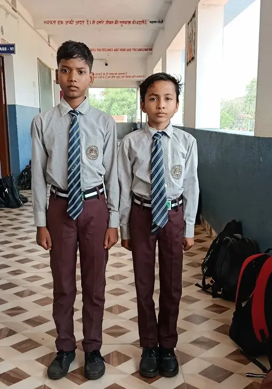 Boys' uniform for Tuesday and Wednesday